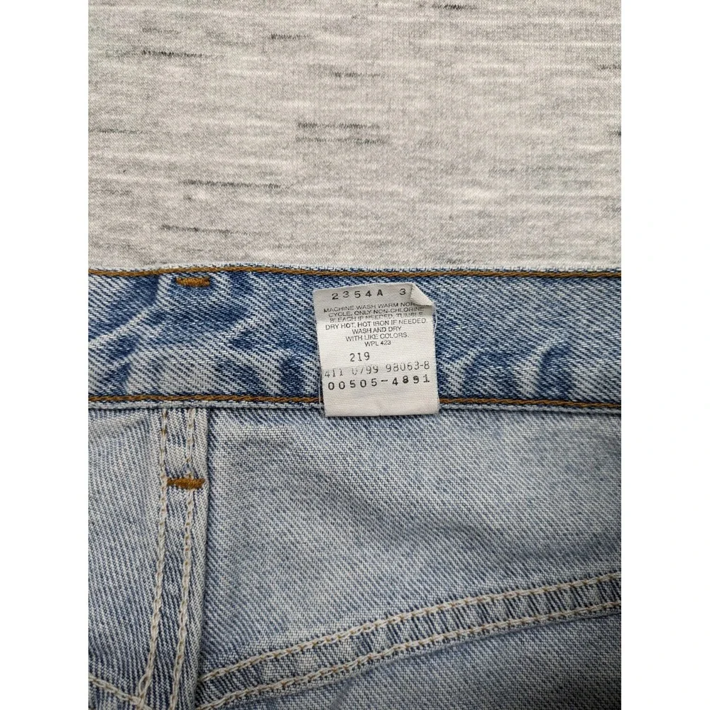 VTG Levis 505 Jeans Mens‎ 33x32 Blue Straight Leg Regular USA 90s Thrashed Read